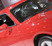 auto glass repair barrie red car cracked windshield