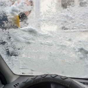 frozen windshield